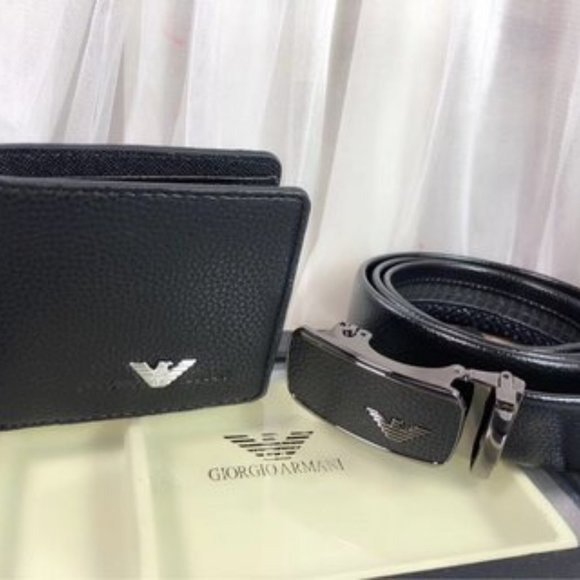 Armani automatic buckle belt belt ➕ wallet - Picture 2 of 6